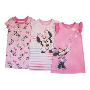 Disney Minnie Girls' 3-pack Nightgown